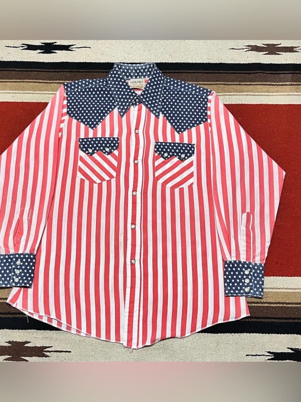 60s~ WASHINGTON " Dee
CEE " Western Shirts Size S/M